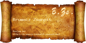 Brumecz Zsanett névjegykártya